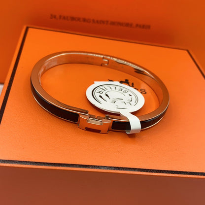 [AW]CLASSIC HM CLIC BLACK 8MM ENAMEL BRACELET