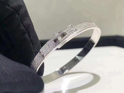 [AW]HM KELLY BRACELET IN SILVER AND FULL PAVE DIAMOND