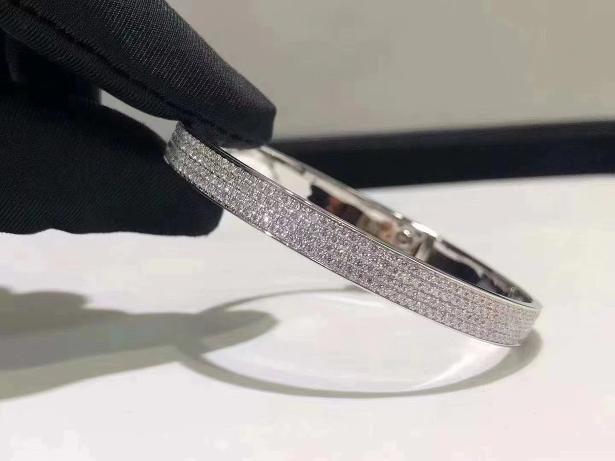 [AW]HM KELLY BRACELET IN SILVER AND FULL PAVE DIAMOND