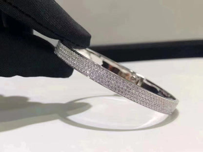[AW]HM KELLY BRACELET IN SILVER AND FULL PAVE DIAMOND