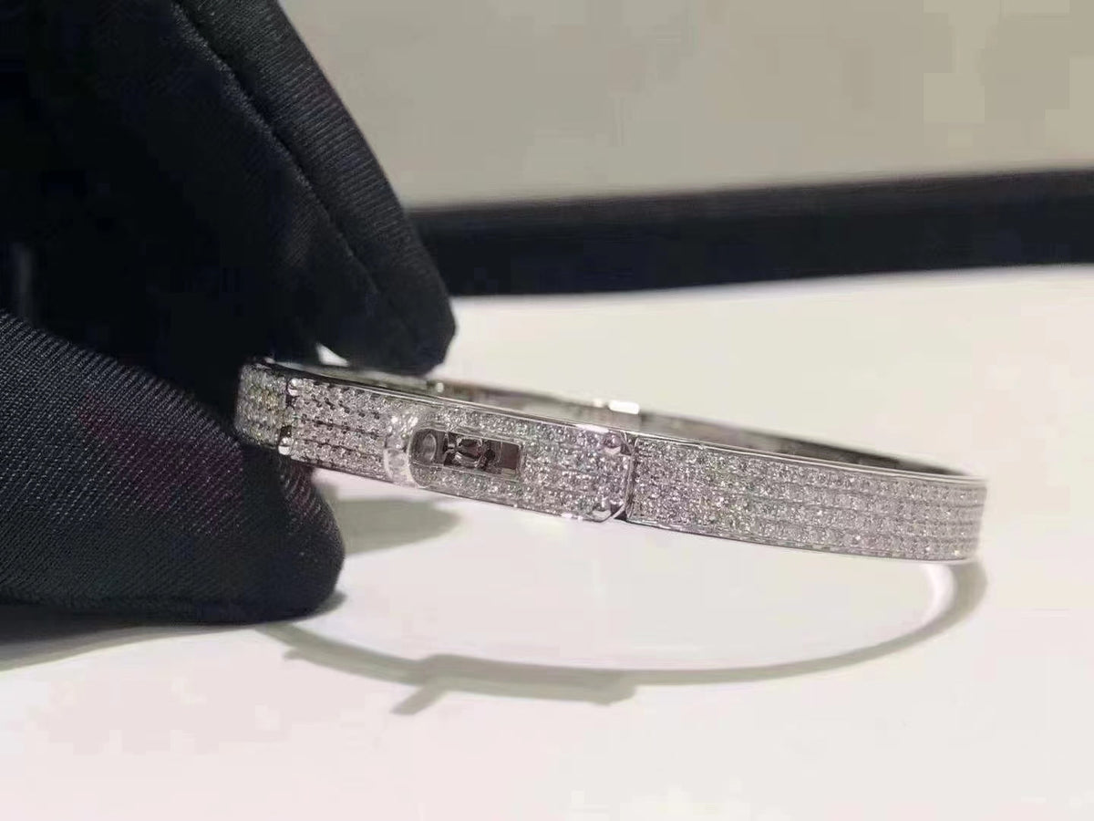 [AW]HM KELLY BRACELET IN SILVER AND FULL PAVE DIAMOND