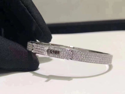 [AW]HM KELLY BRACELET IN SILVER AND FULL PAVE DIAMOND