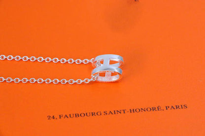 [AW]HM NECKLACE H LETTER OVAL SERIES