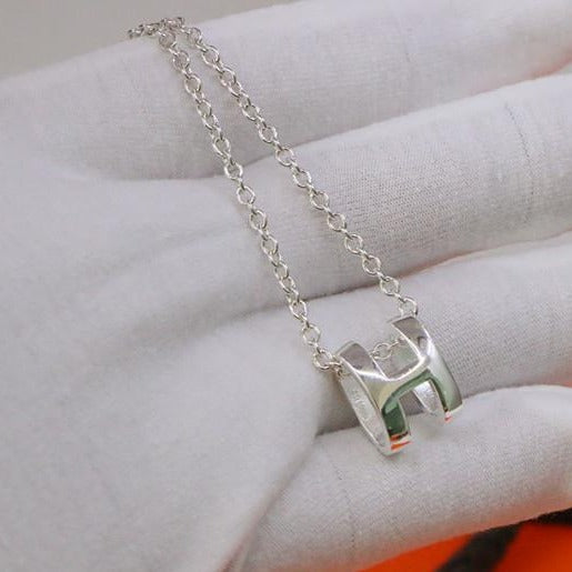 [AW]HM NECKLACE H LETTER OVAL SERIES