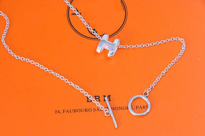 [AW]HM NECKLACE H LETTER OVAL SERIES