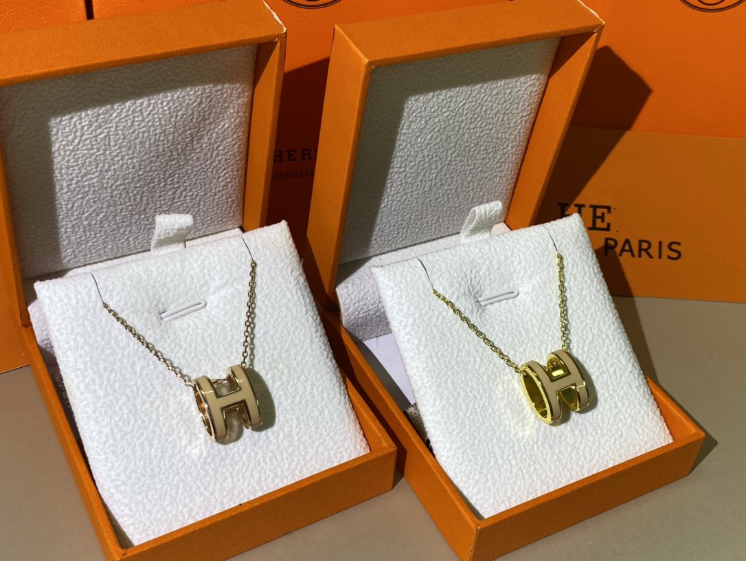 [AW]HM CLIC YELLOW ENAMEL GOLD NECKLACE