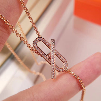 [AW]HM FIRE PIG NOSE NECKLACE TRENDY STREET