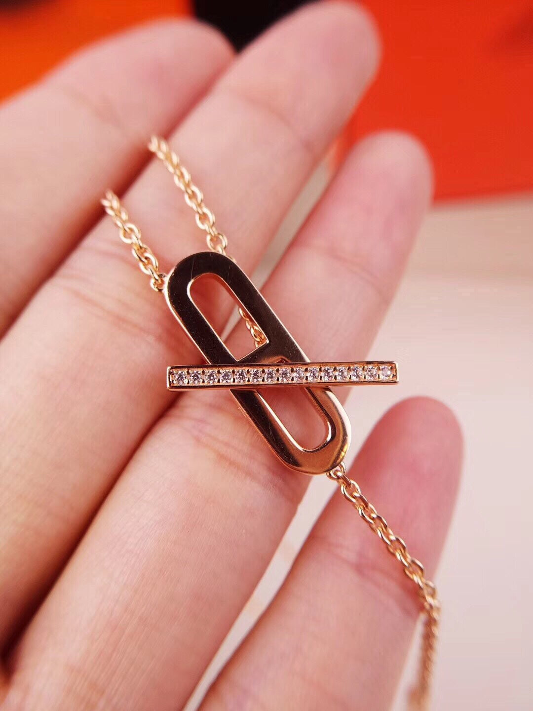 [AW]HM FIRE PIG NOSE NECKLACE TRENDY STREET
