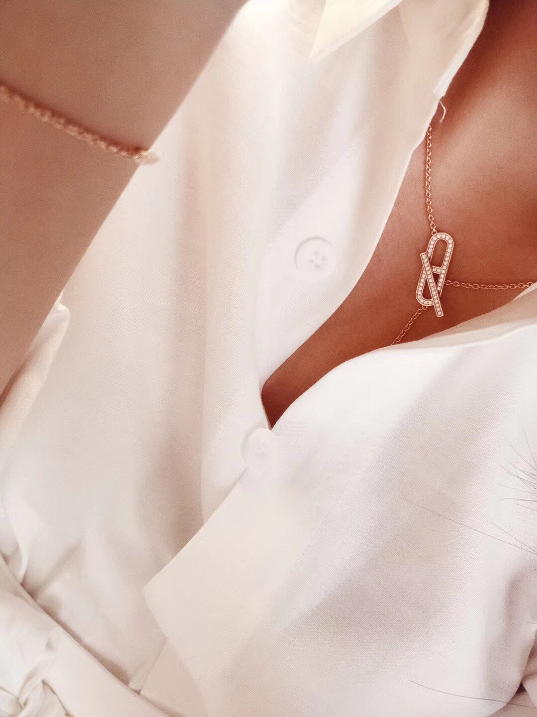 [AW]HM FIRE PIG NOSE NECKLACE TRENDY STREET