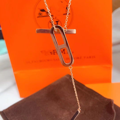 [AW]HM NECKLACE PLATINUM ROSE GOLD DIAMOND