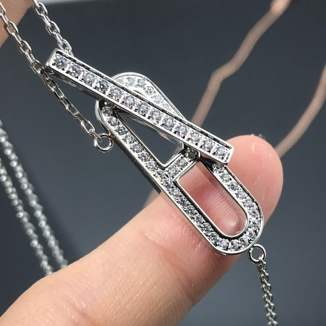 [AW]HM NECKLACE PLATINUM ROSE GOLD DIAMOND