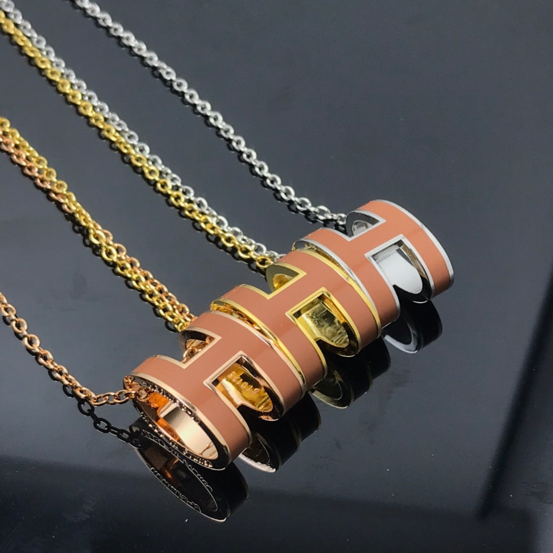 [AW]H NECKLACE BROWN
