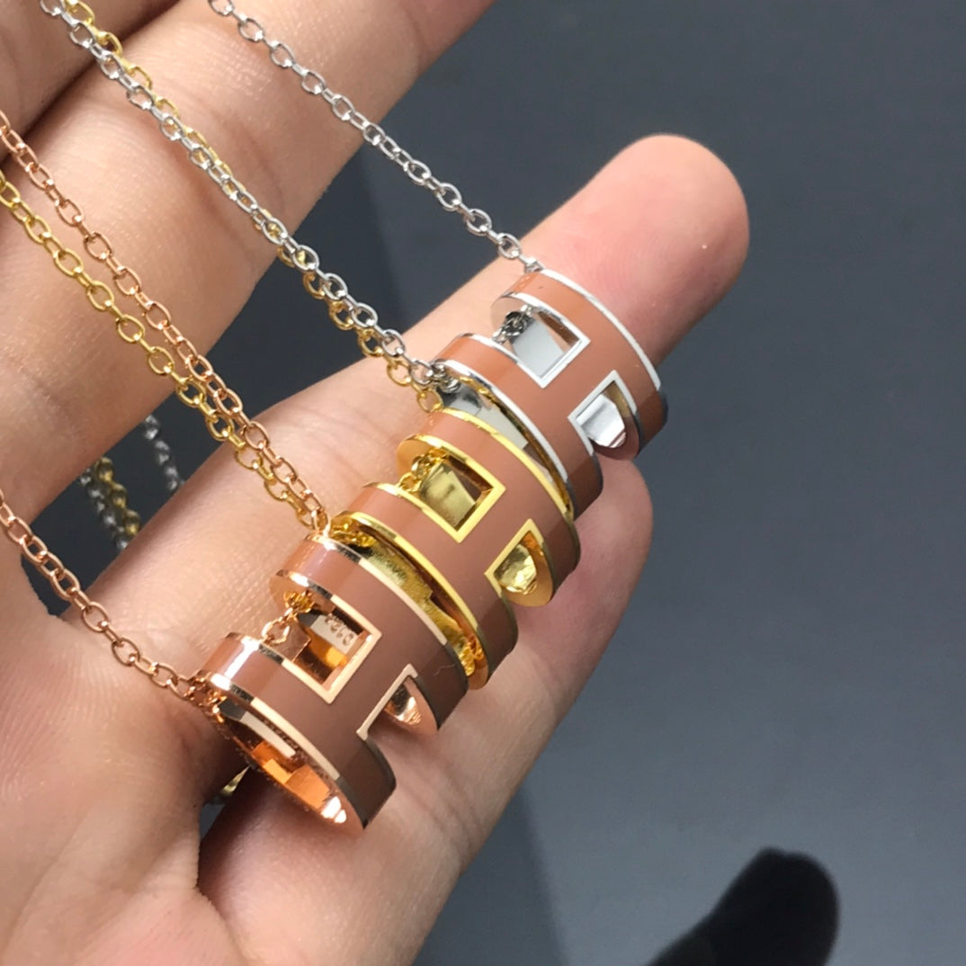 [AW]H NECKLACE BROWN