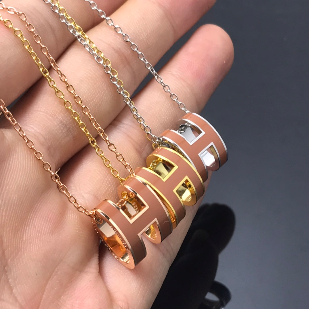 [AW]H NECKLACE BROWN