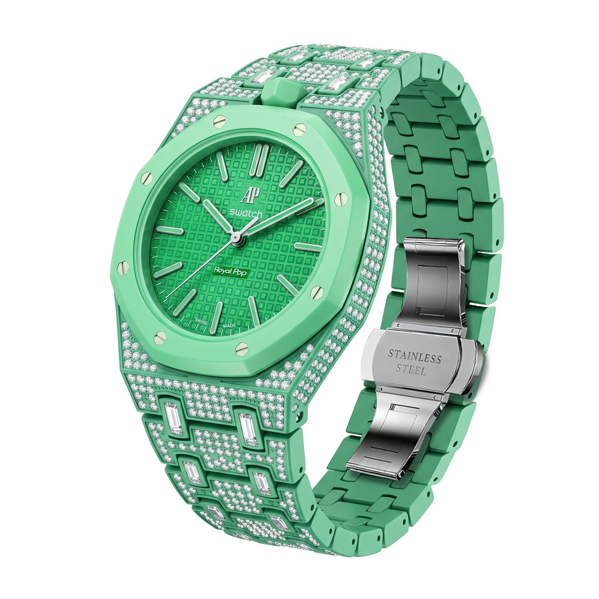 [AW]Royal Oak Pop Exclusive Bioceramic Case & Bioceramic Strap Full Diamond