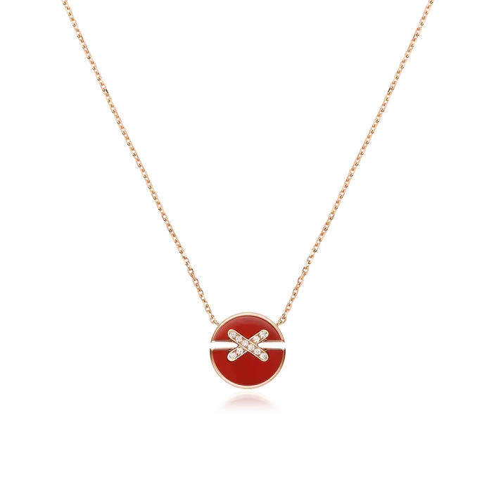 [AW]JEUX DE ROSE GOLD DIAMOND NECKLACE
