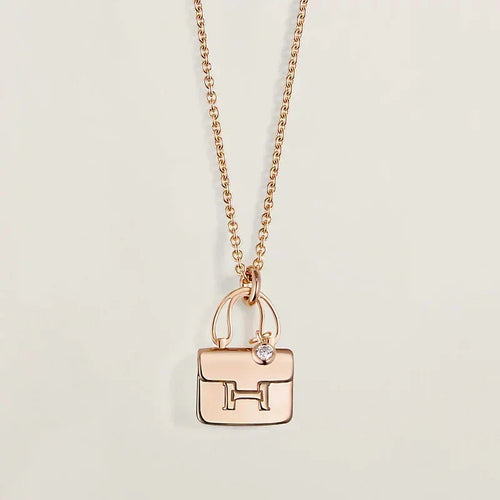 [AW]AMULETTE PEDANT ROSE GOLD NECKLACE