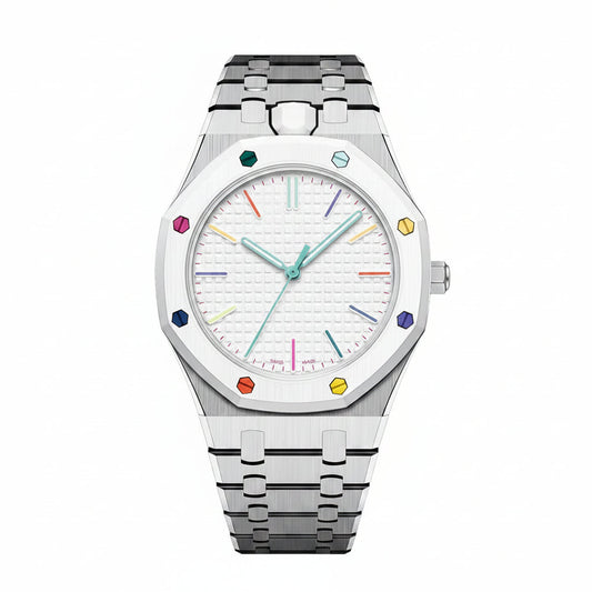 [AW]OAK POP EXCLUSIVE SILVER STEEL STRAP