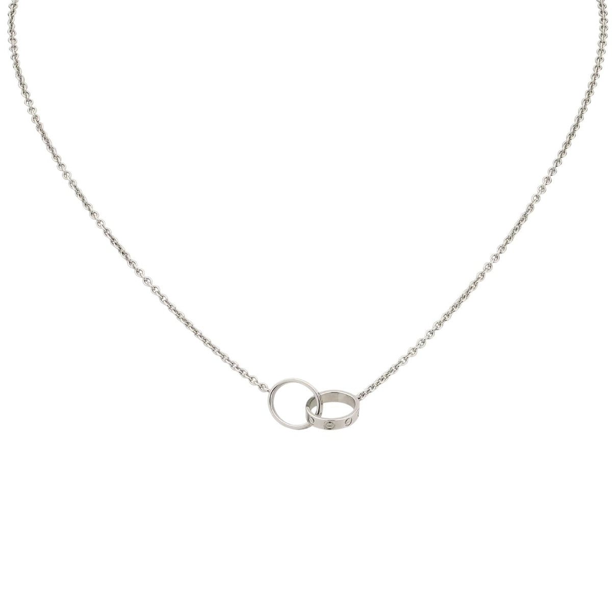 [AW]LOVE DOUBLE-RING INTERLOCKED NECKLACE