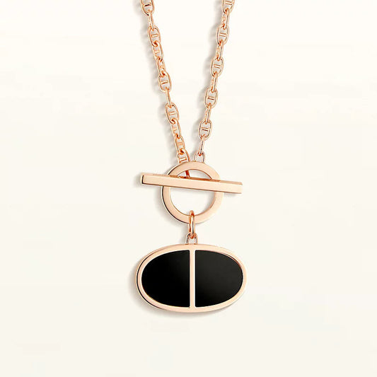 [AW]CHAINE VERSO BLACK CERAMIC NECKLACE