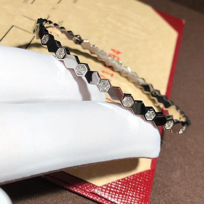 [AW]BEE LOVE SILVER DIAMOND BRACELET