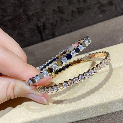 [AW]BEE LOVE GOLD BRACELET FULL DIAMOND