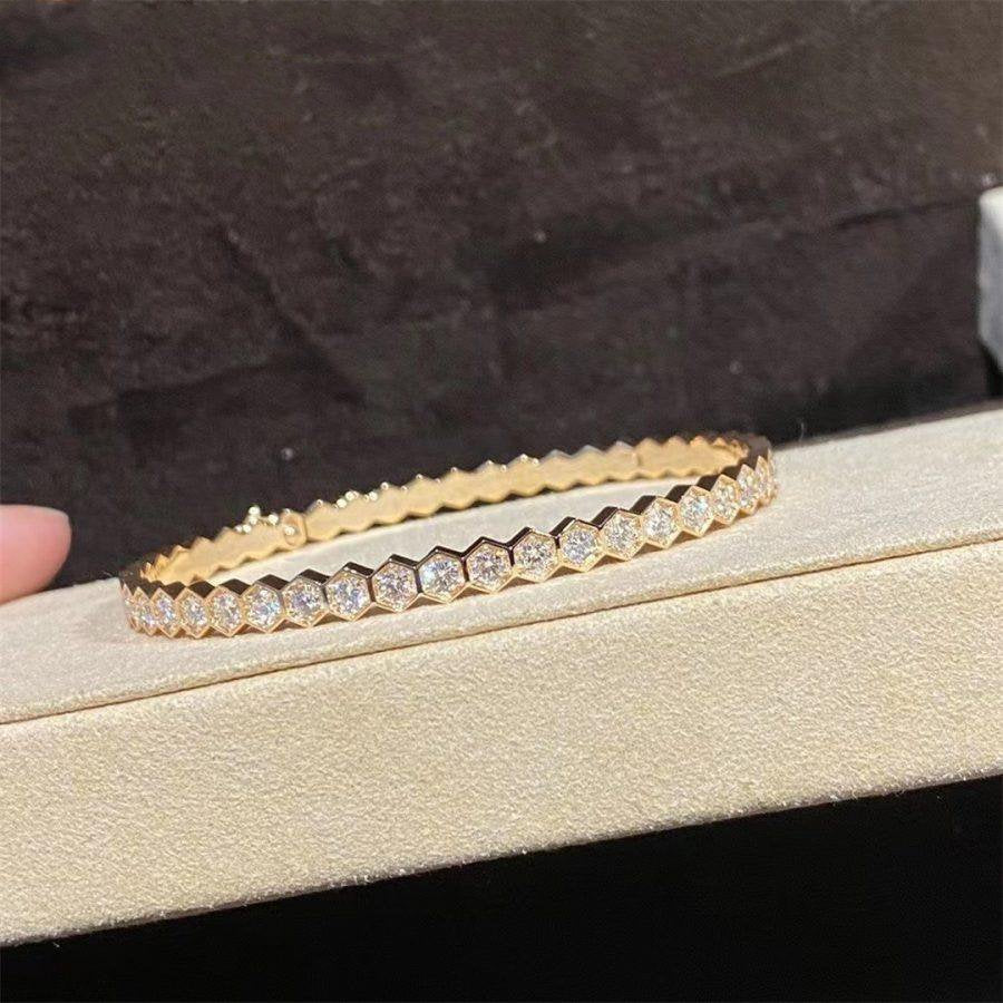 [AW]BEE LOVE GOLD BRACELET FULL DIAMOND