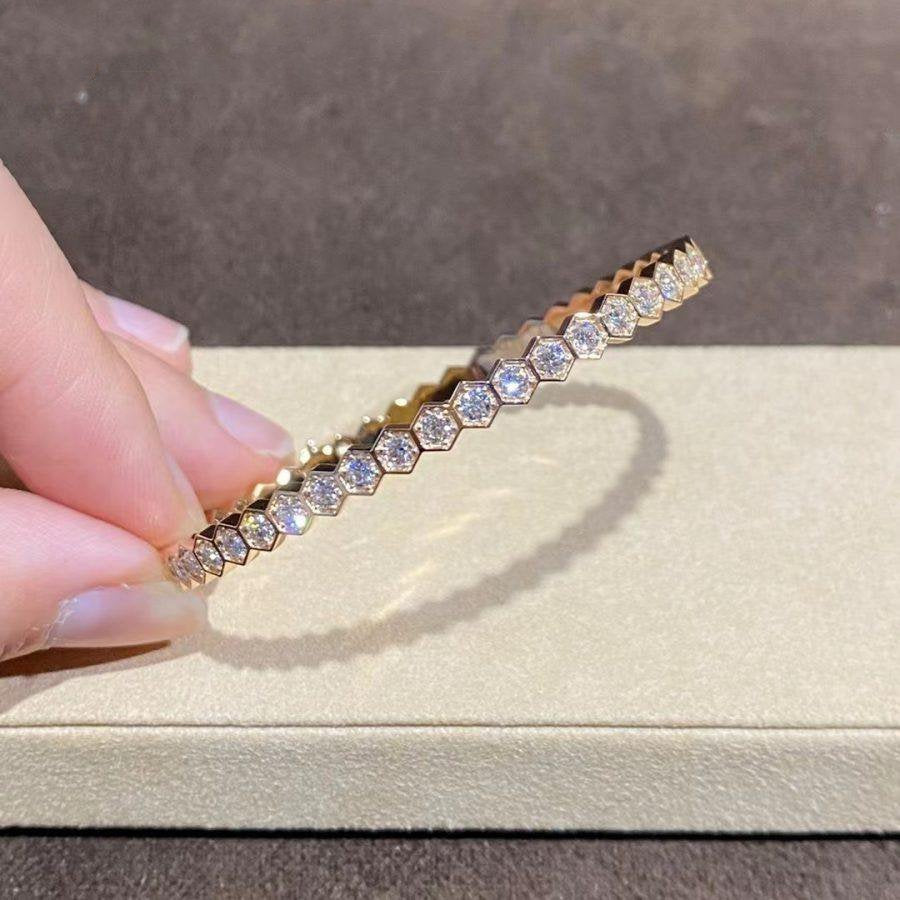 [AW]BEE LOVE GOLD BRACELET FULL DIAMOND