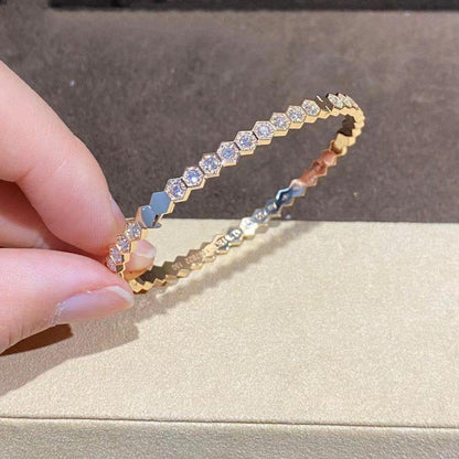 [AW]BEE LOVE GOLD BRACELET FULL DIAMOND