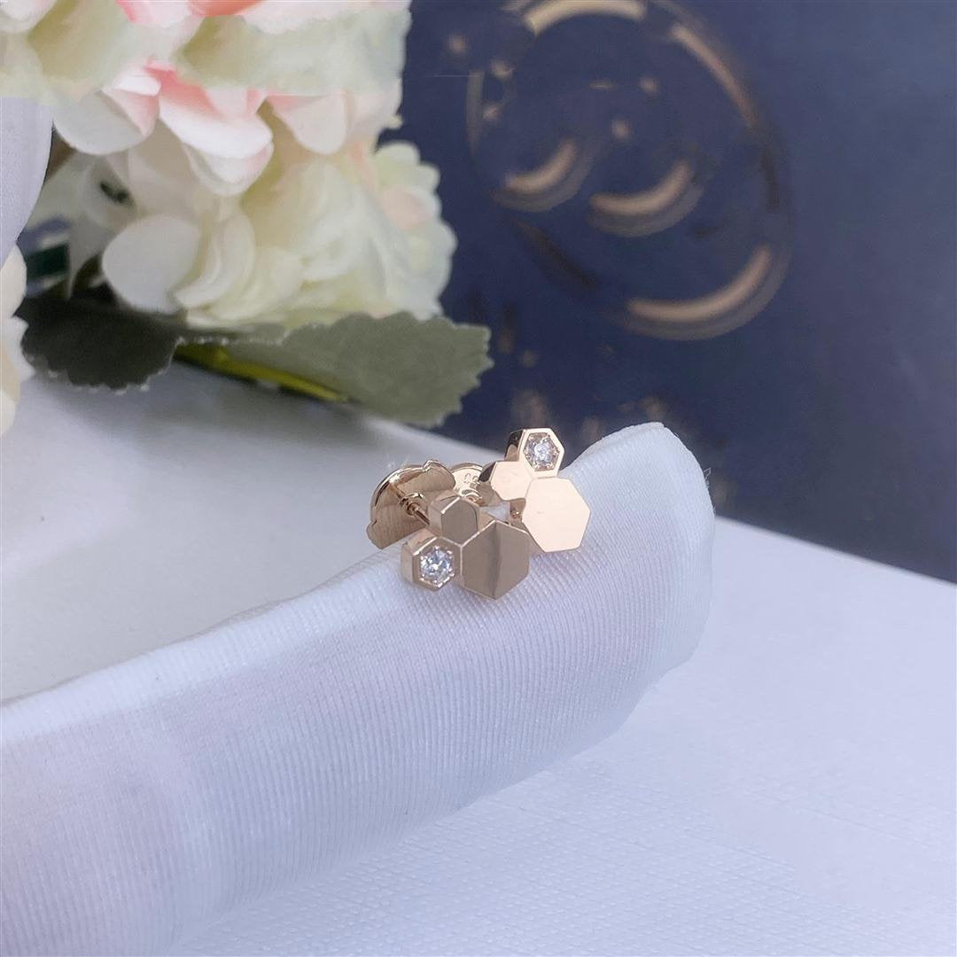 [AW]BEE LOVE ROSE GOLD DIAMOND EARRINGS