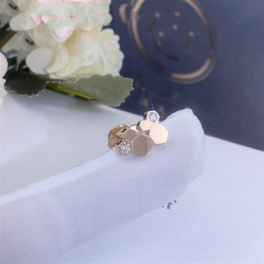 [AW]BEE LOVE ROSE GOLD DIAMOND EARRINGS