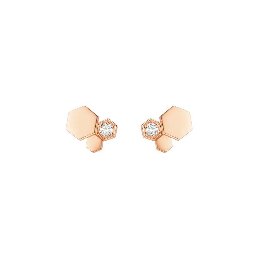 [AW]BEE LOVE ROSE GOLD DIAMOND EARRINGS