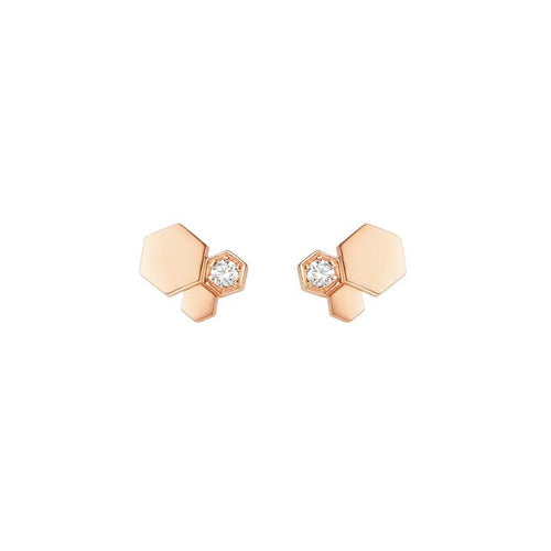 [AW]BEE LOVE ROSE GOLD DIAMOND EARRINGS