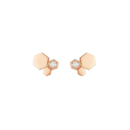 [AW]BEE LOVE ROSE GOLD DIAMOND EARRINGS