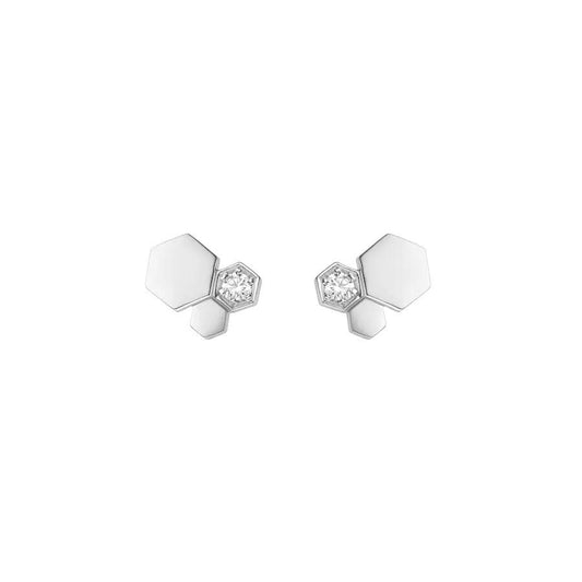 [AW]BEE LOVE SILVER DIAMOND EARRINGS