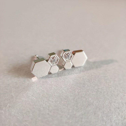 [AW]BEE LOVE SILVER DIAMOND EARRINGS
