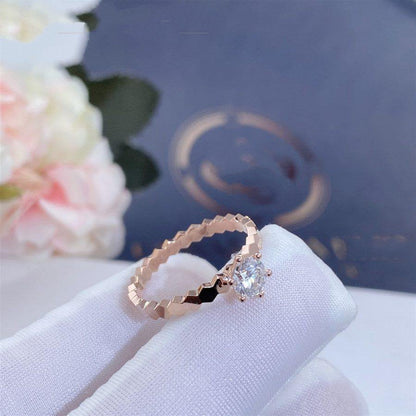 [AW]BEE LOVE RING ROSE GOLD 1 DIAMOND