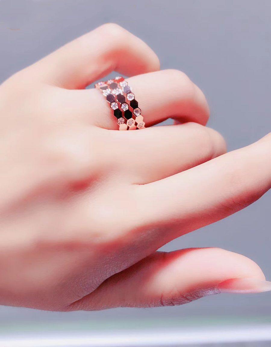 [AW]BEE LOVE RING ROSE GOLD DIAMOND