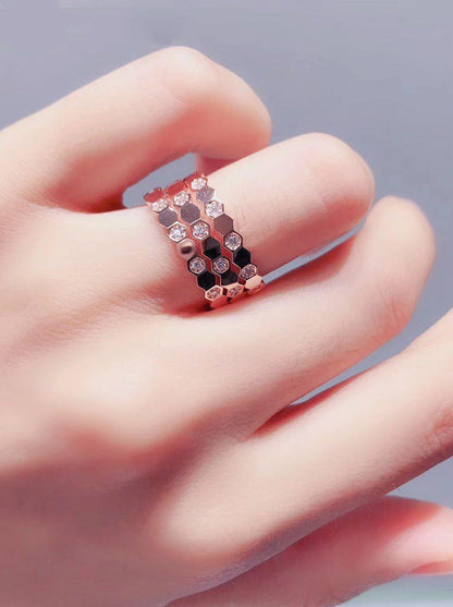 [AW]BEE LOVE RING ROSE GOLD DIAMOND