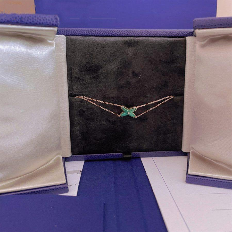 [AW]JEUX BRACELET MALACHITE ROSE GOLD 1 DIAMOND