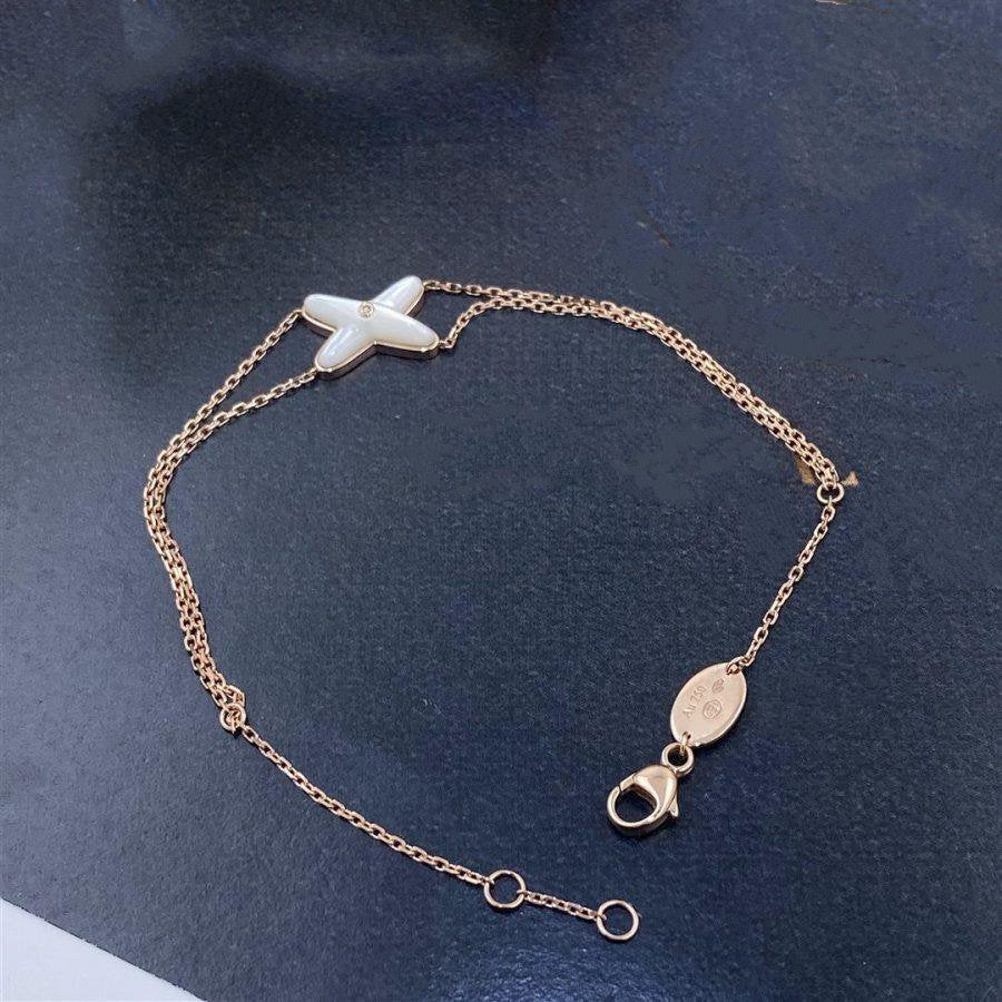 [AW]JEUX BRACELET WHITE MOP ROSE GOLD 1 DIAMOND