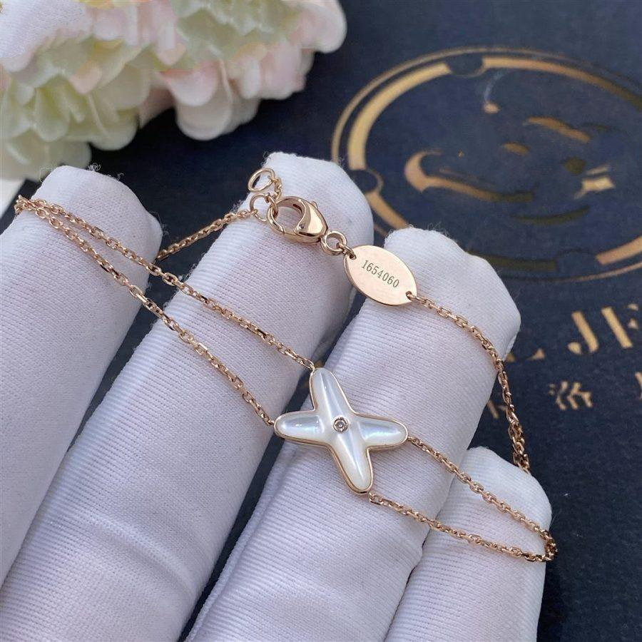 [AW]JEUX BRACELET WHITE MOP ROSE GOLD 1 DIAMOND