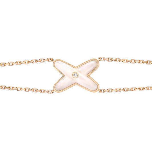 [AW]JEUX BRACELET WHITE MOP ROSE GOLD 1 DIAMOND