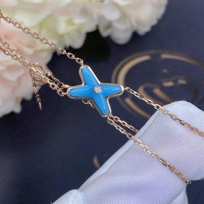 [AW]JEUX BRACELET TURQUOISE ROSE GOLD 1 DIAMOND