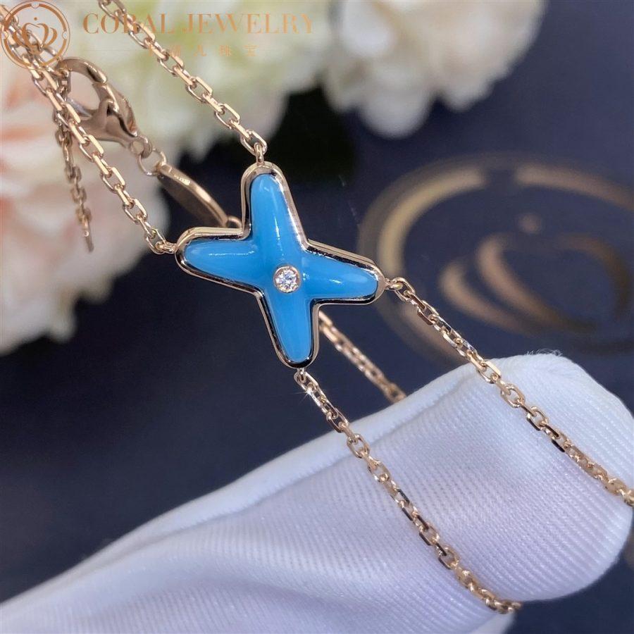 [AW]JEUX BRACELET TURQUOISE ROSE GOLD 1 DIAMOND