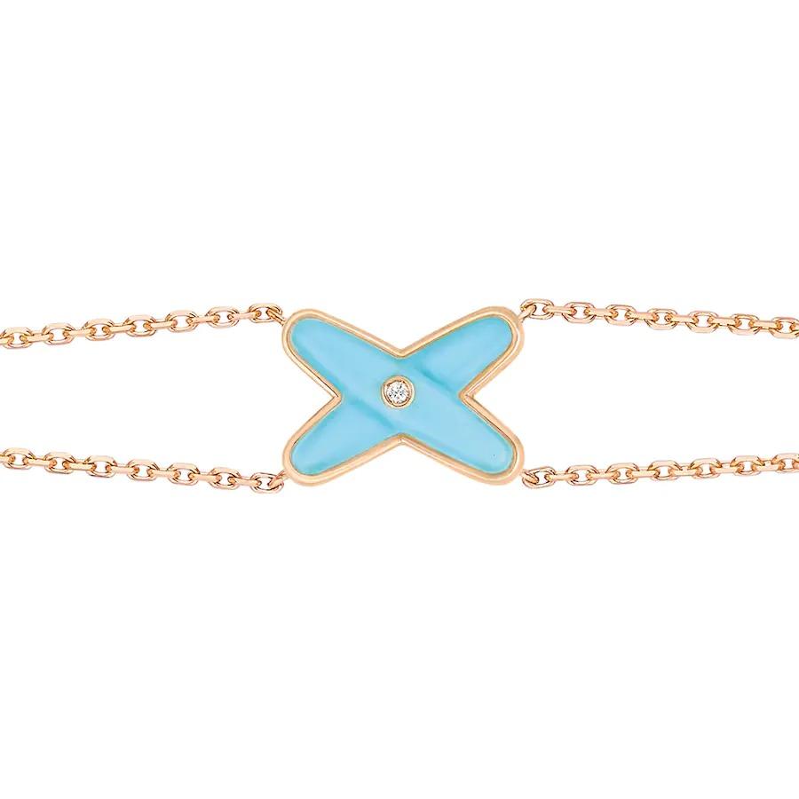[AW]JEUX BRACELET TURQUOISE ROSE GOLD 1 DIAMOND