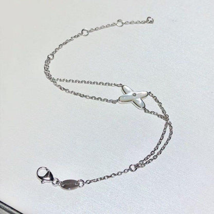 [AW]JEUX BRACELET WHITE MOP SILVER 1 DIAMOND