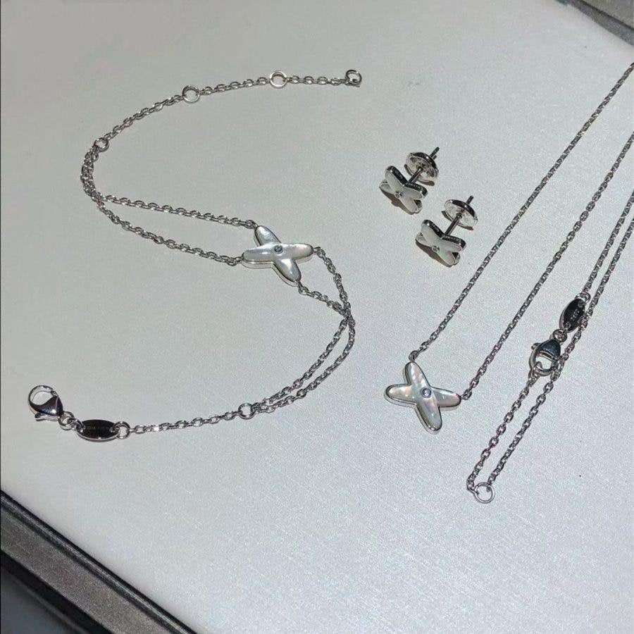 [AW]JEUX BRACELET WHITE MOP SILVER 1 DIAMOND