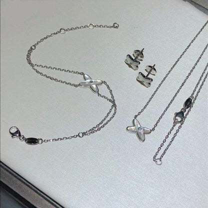 [AW]JEUX BRACELET WHITE MOP SILVER 1 DIAMOND