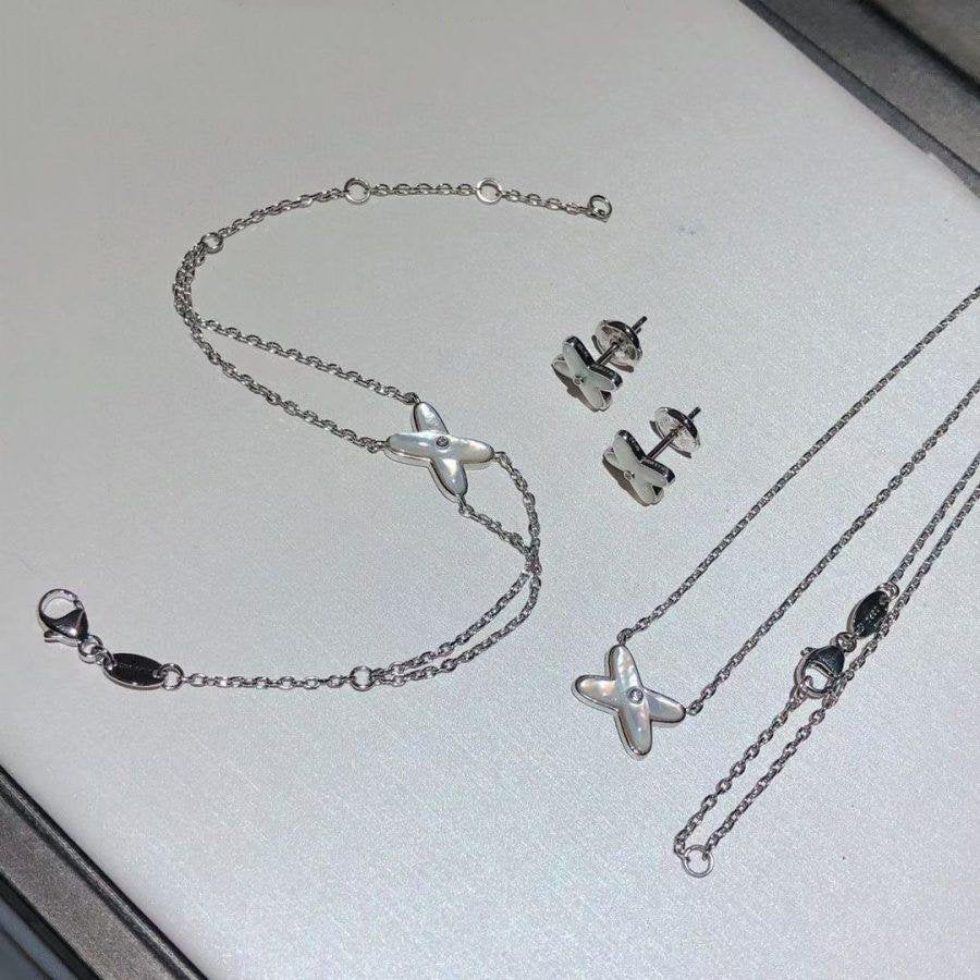 [AW]JEUX BRACELET WHITE MOP SILVER 1 DIAMOND